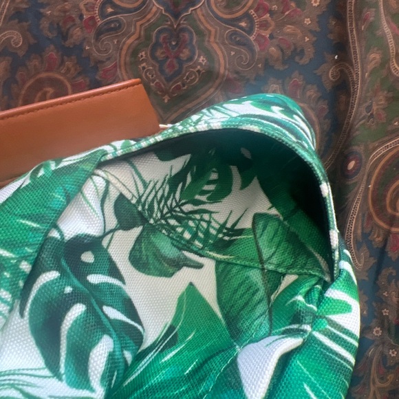 Imoshion backpack dolce and gabbana style palm leaves green/white gold metalware main image 5